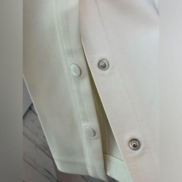 NWT Tibi Anson Cargo Skinny Pants with Back Hem Splits in Ivory Size 8 - Picture 9 of 11